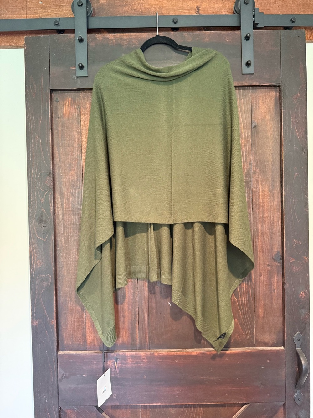 Olive Green Scarf Poncho